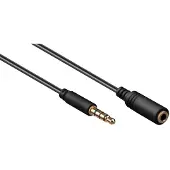 Goobay TRRS 4pin 3,5 mm uros - 3,5 mm naaras -audiojatkokaapeli, 2 m