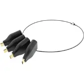 Deltaco OFFICE USB-C -sovitinrengas, mDP, DP, VGA, HDMI, musta