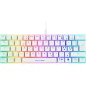 Deltaco Gaming Compact RGB Mekaaninen Näppäimistö White Line [Content Red]