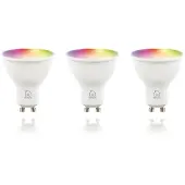Deltaco – SMART HOME RGB-älylamppu, 3kpl, GU10, Wi-Fi, 2,4GHz, 5W, 470lm (SH-LGU10RGB-3P)