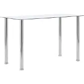 vidaXL Ruokapöytä läpinäkyvä 120x60x75 cm karkaistu lasi