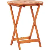 vidaXL Kokoontaittuva puutarhapöytä Ø60x75 cm täysi eukalyptuspuu