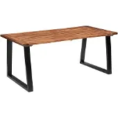 vidaXL Ruokapöytä täysi akaasiapuu 180x90 cm