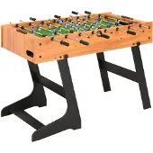 vidaXL Kokoontaittuva jalkapallopöytä 121x61x80 cm vaaleanruskea