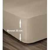 Lovely Home Beige Fitted Bottom Sheet 180 x 200