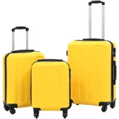 vidaXL Kovapintainen matkalaukkusetti 3 kpl keltainen ABS