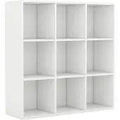 vidaXL Kirjahylly valkoinen 98x30x98 cm lastulevy