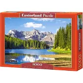 Castorland Misurina Lake, Italy 3000 pcs, 3000 kpl, Maisema, 9 vuosi/vuosia