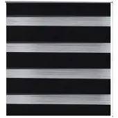 vidaXL Zebra rullakaihdin 90 x 150 cm musta