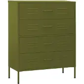 vidaXL Lipasto oliivinvihreä 80x35x101,5 cm teräs