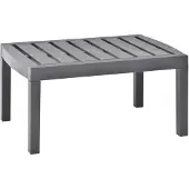 vidaXL Puutarhapöytä mokka 78x55x38 cm muovi