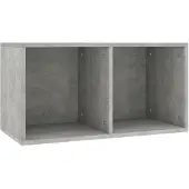 vidaXL Vinyylilevykaappi betoninharmaa 71x34x36 cm
