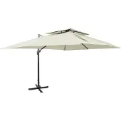 vidaXL Aurinkovarjo cantilever tuplakatolla 400x300 cm hiekka