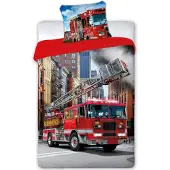 MCU Paloauto vuodevaatteet 140x200 cm - 100 prosenttia puuvillaa