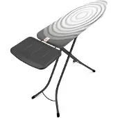 Brabantia Silityslauta Koko B Solid Höyryasemapidikkeellä, musta raami 25mm 124x38 cm Titan Oval