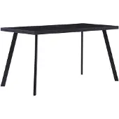 vidaXL Ruokapöytä musta 140x70x75 cm karkaistu lasi