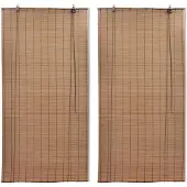 vidaXL Bambu rullaverhot 2kpl ruskea 120 x 220 cm