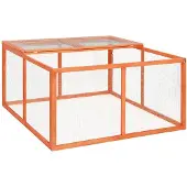 vidaXL Kaninkoppi 124x120x60 cm täysi kuusi, Ruda
