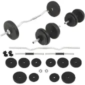 vidaXL Levy- ja käsipainosetti painoilla, 30 kg