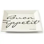 Rivièra Maison , Buon Appetito neliömäinen lautanen 22 x 22 cm