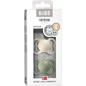 BIBS Pacifier Supreme Silicone Ivory/Sage Koko 1 2 kpl