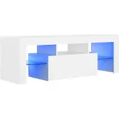 vidaXL TV-taso LED-valaistuksella valkoinen 120x35x40 cm