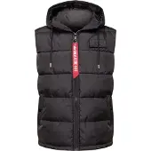 Alpha industries Hooded Puffer Vest Fd - Black - XXL