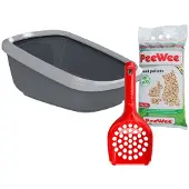 Peewee - EcoGranda Antrasiitti / Harmaa 67x49x28cm - Kissat - Kissan hiekkalaatikot