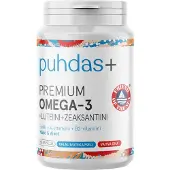 Raw Organic Puhdas+ Premium Omega-3 + Luteiini + Zeaksantiini 60 kaps.