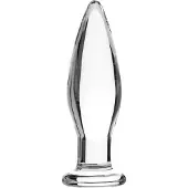 Sinful BumBum Keskikokoinen Lasinen Anustappi 12 cm - Clear