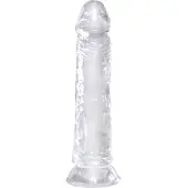 King Cock Clear 8 - imukupilla varustettu, suuri dildo (20 cm)