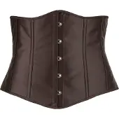 Cottelli Plus Size - satiininen vyötärökorsetti - musta