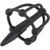 Penisplug You2Toys - Penistulppa - silikoninen terssihäkki dilataattorilla (musta)
