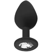 Sinful Booty Bling Keskikokoinen Anustappi 8 cm - Black