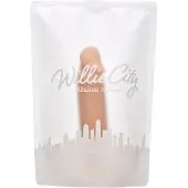 Willie City Aidonkaltainen Dildo Imukupilla 19 cm - Nude