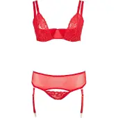 Cottelli Plus Size - muunneltava alusasuduo (punainen) - 90D/XL