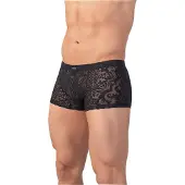 Svenjoyment Underwear - läpikuultavat devoré‑miesten alushousut (musta) - M