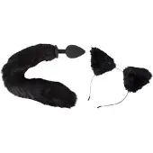 Bad Kitty - kissa-aiheinen anustappisetti - (musta)