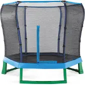 Plum Junior Jumper Trampoliini + Turvaverkko 220 cm, Sininen/Vihreä