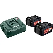Metabo Akku ; 18 V; 2x4,0 Ah + Laturi ASC 55