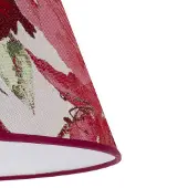 Duolla Sofia-varjostin, korkeus 25 cm, kukkakuvio, punainen Sofia , Punainen, Tekstiili/kangas/silkki
