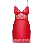 Obsessive Lovica Punainen Chemise-setti - Red - L/XL