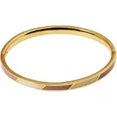 Design Letters Striped Candy Bangle - Purple - L:6.5CM