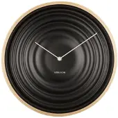 Karlsson Scandi Ribble Matt Black Wood Case seinäkello KA5881BK