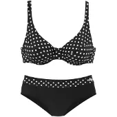 LASCANA Bikini musta / valkoinen