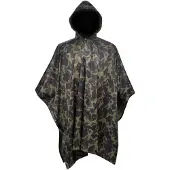 vidaXL 130867 Waterproof Army Rain Poncho for Camping/Hiking Camouflage