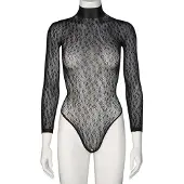 Nortie Oda Musta Leopardikuvioinen Haaraton Body - Black - One size