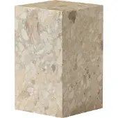 Audo Copenhagen Plinth pöytä, korkea, Kunis Breccia marmori