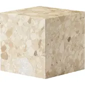 Audo Copenhagen Plinth pöytä, kuutio, Kunis Breccia marmori