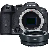 Canon EOS R7 + EF- R, 32,5 MP, 6960 x 4640 pikseliä, CMOS, 4K Ultra HD, Kosketusnäyttö, Musta